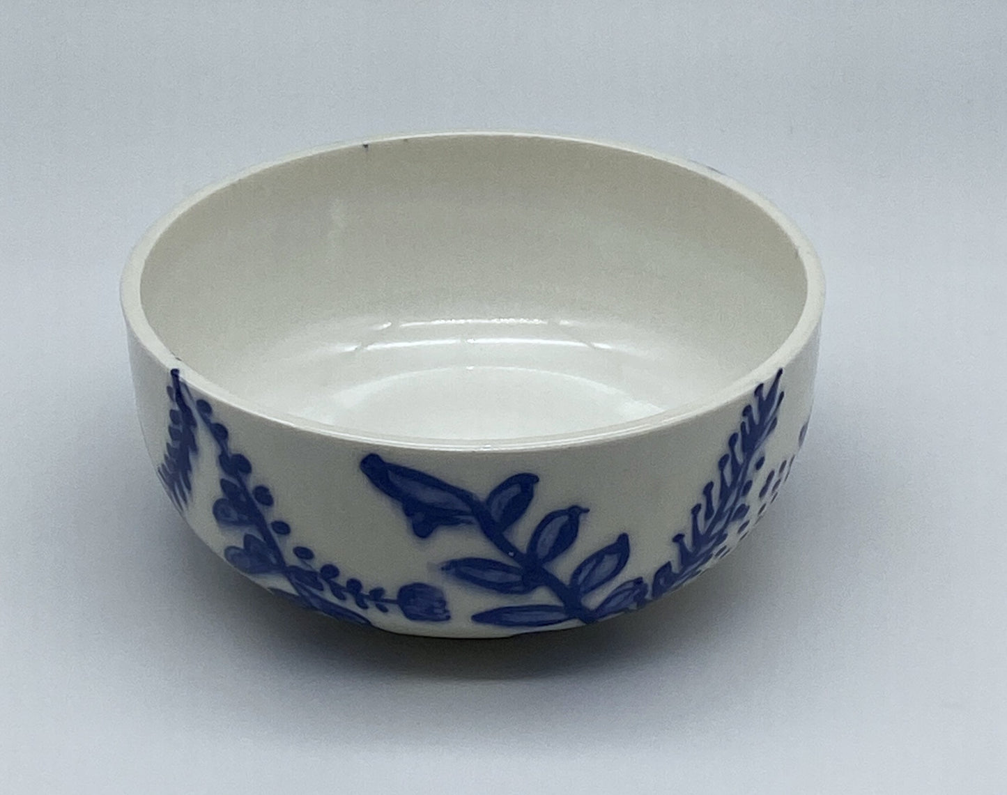 Blue Floral Dinner Bowl