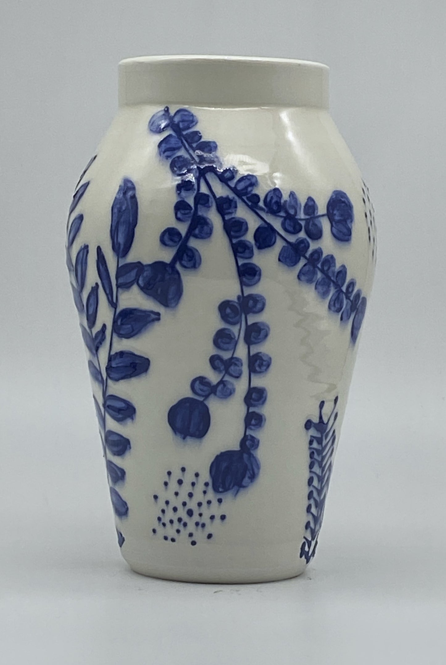 Blue Floral Vase