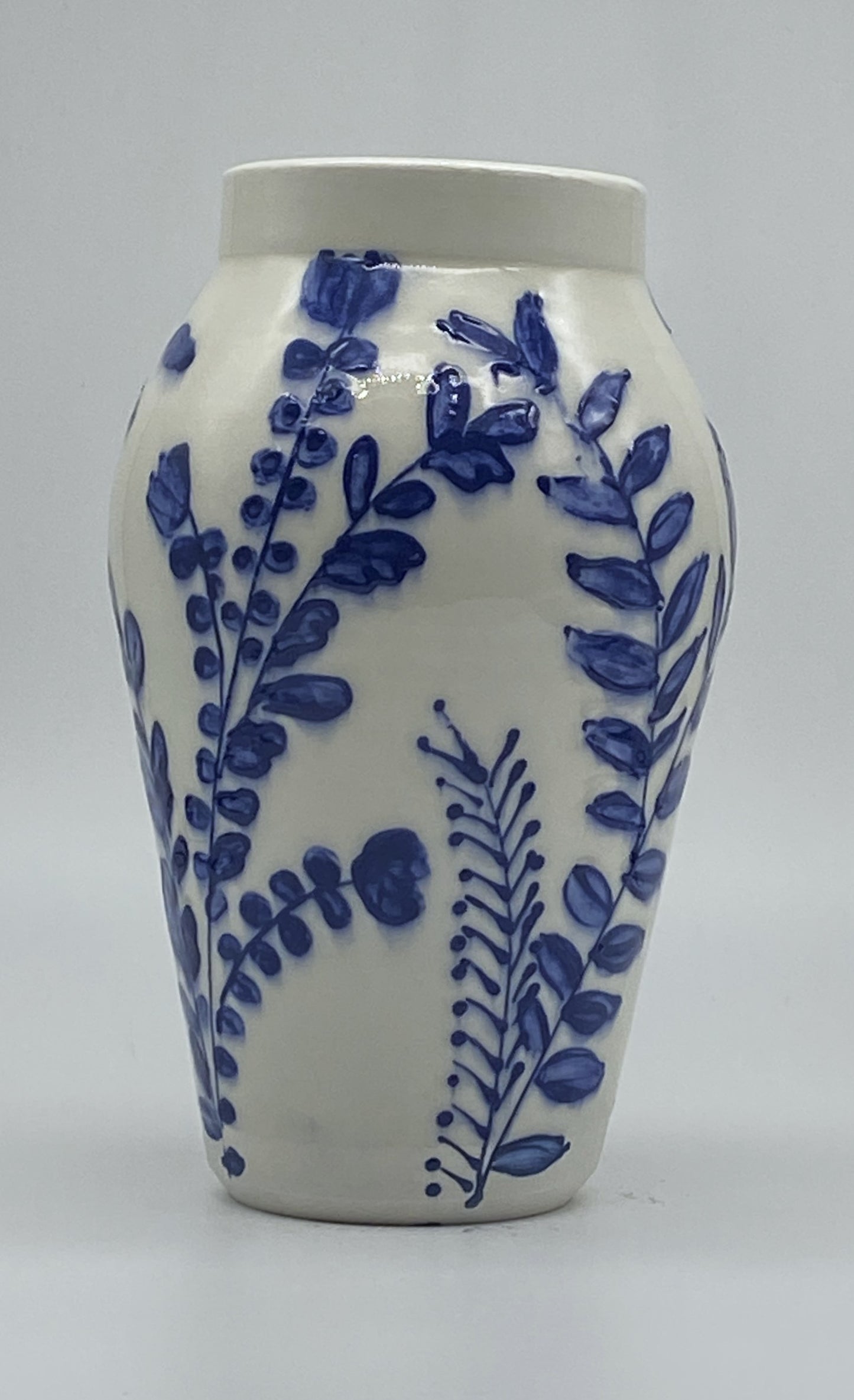 Blue Floral Vase