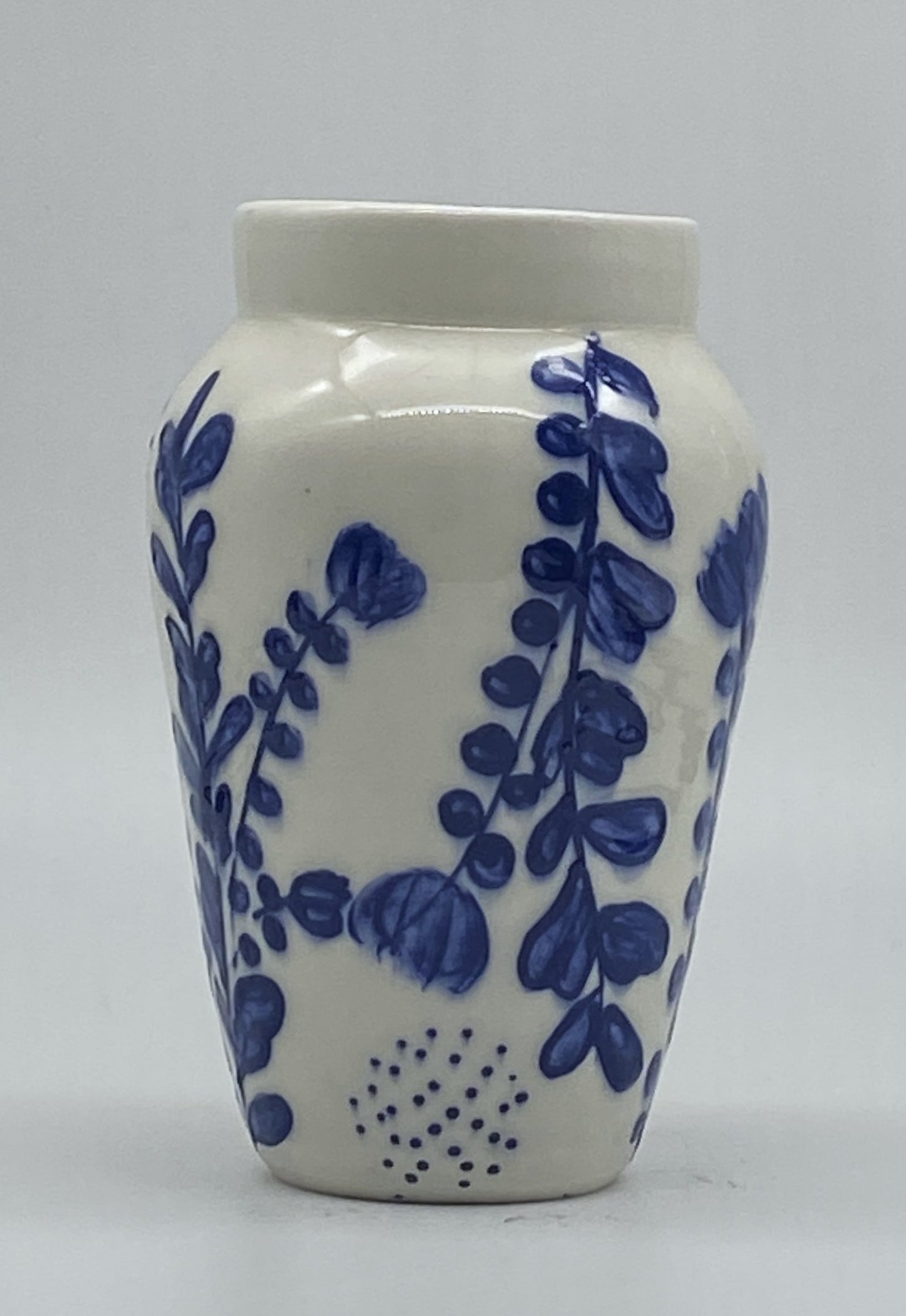 Blue Floral Vase