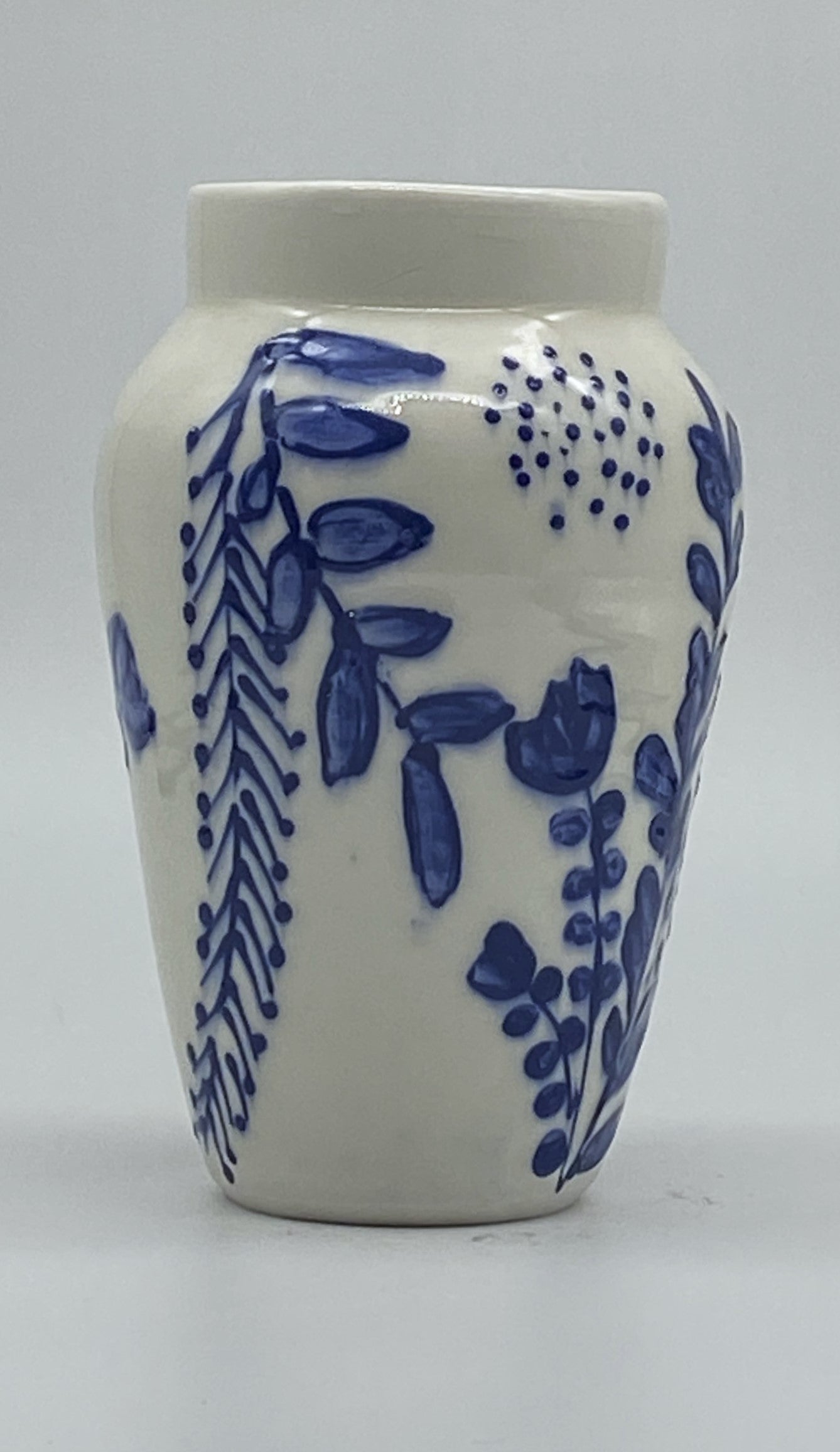 Blue Floral Vase