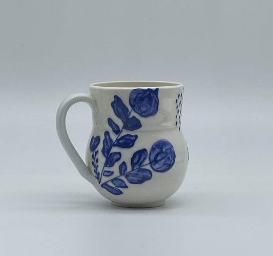 Blue Floral Mug