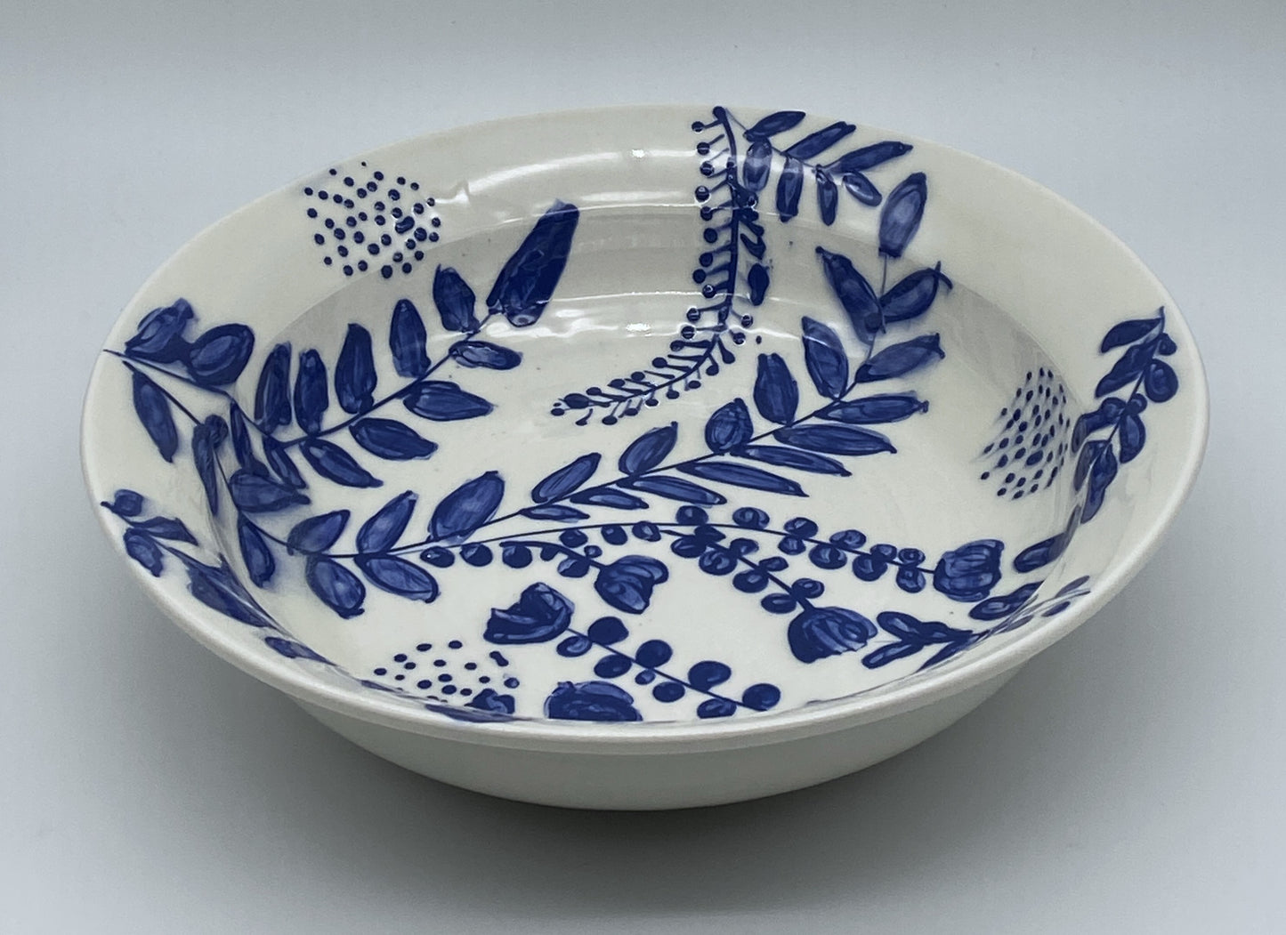 Blue Floral Serving Bowl