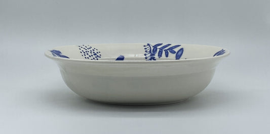 Blue Floral Serving Bowl