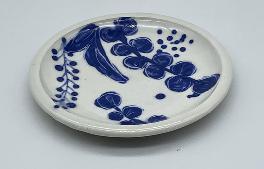Blue Floral Small Plate