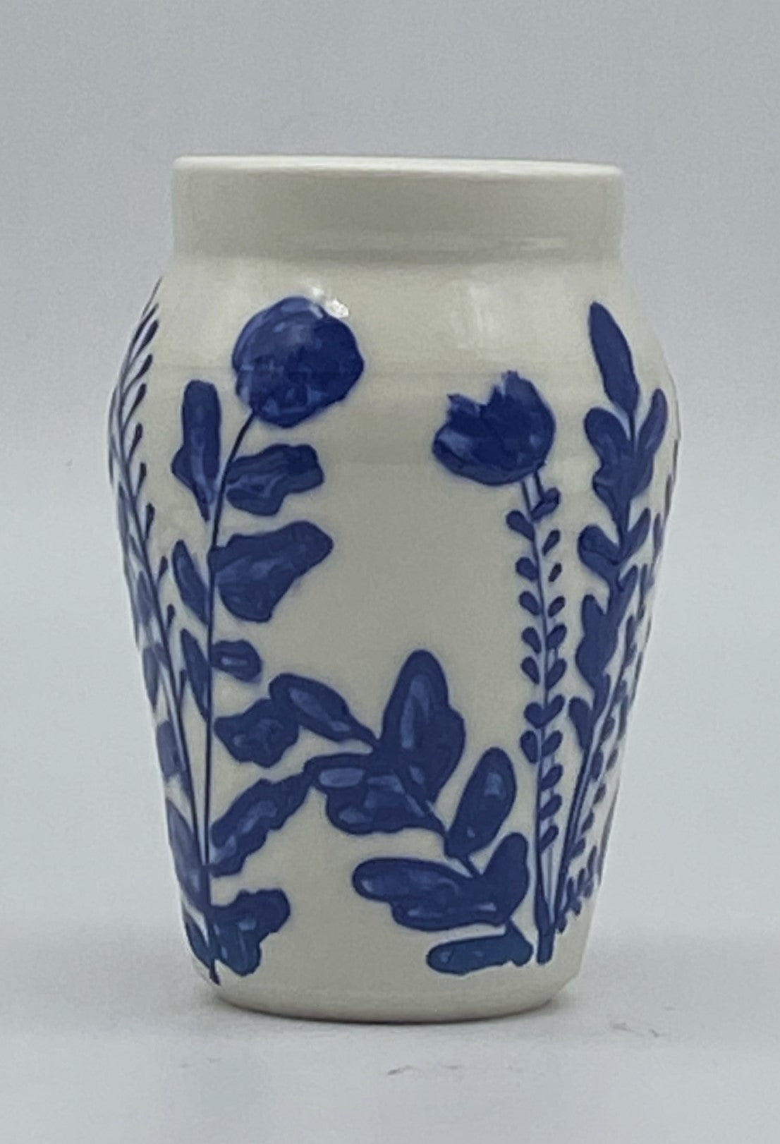 Blue Floral Vase