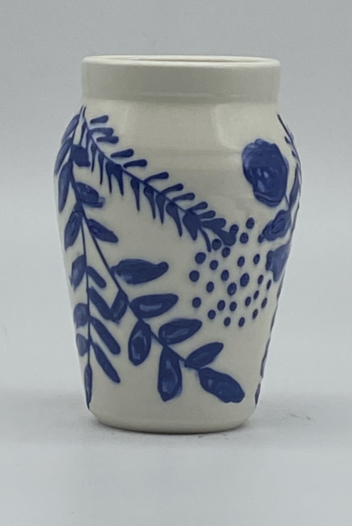 Blue Floral Vase