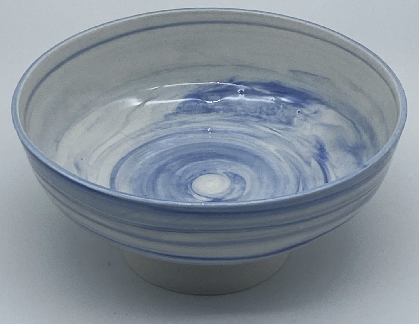 Space Marble Footed Bowl