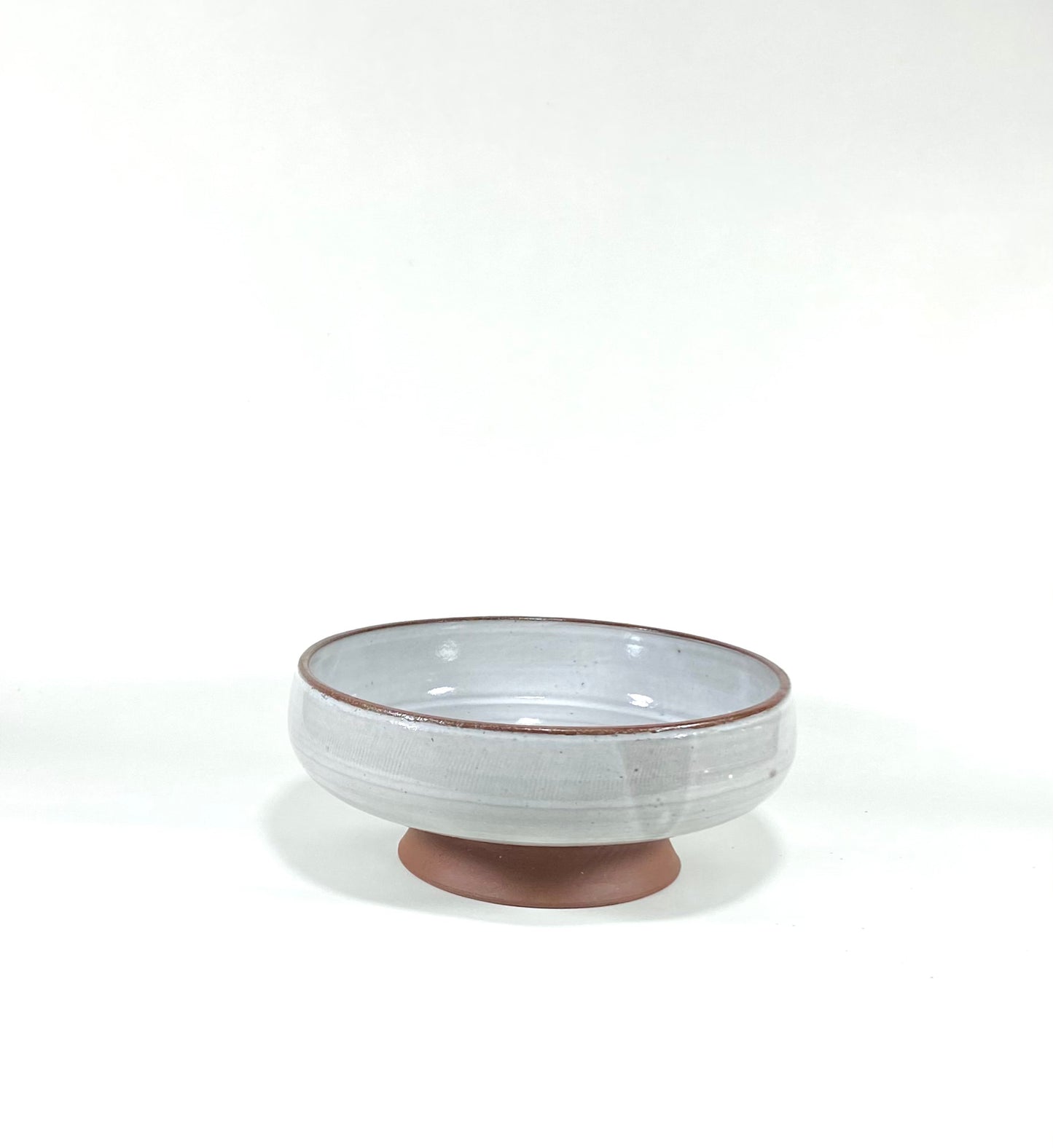 White Glaze Footed Bowl