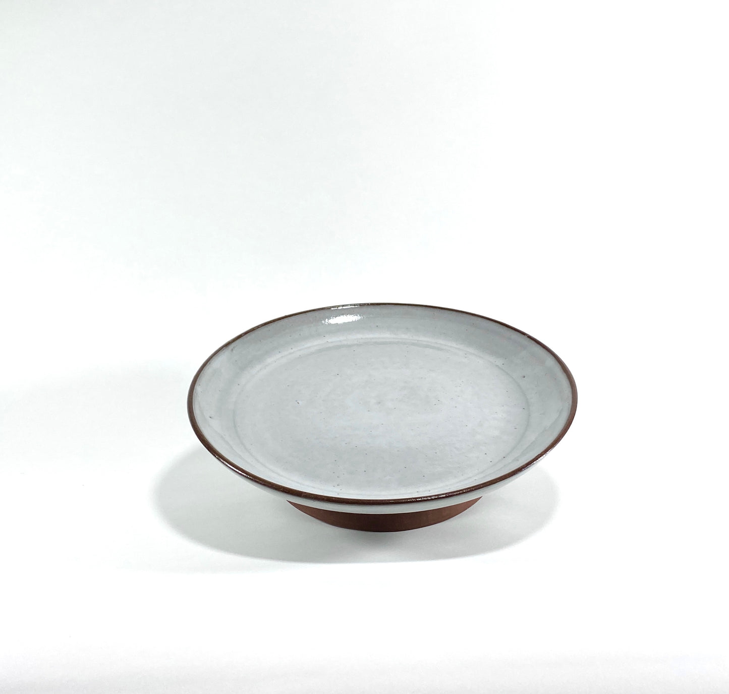 White Glaze Footed Serving Platter